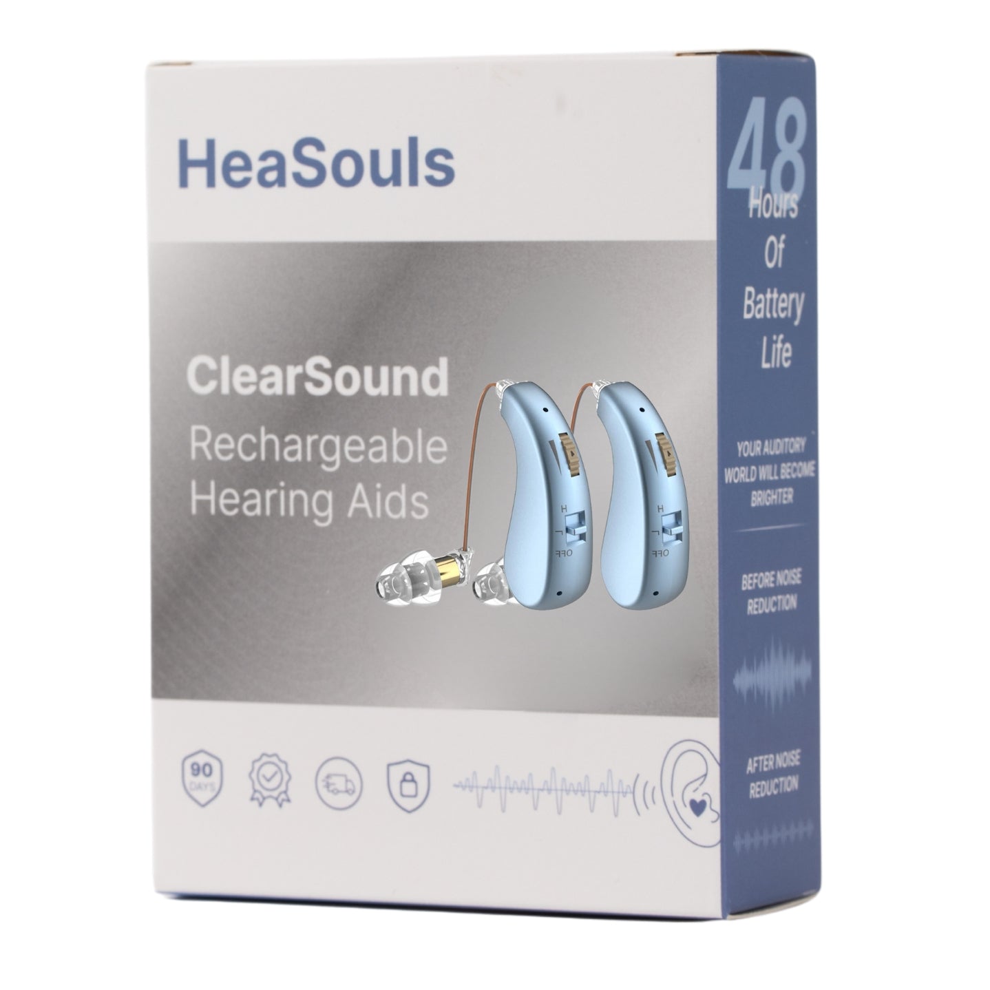 HeaSouls™️ ClearSound Rechargeable Hearing Aids (Pair Of 2)