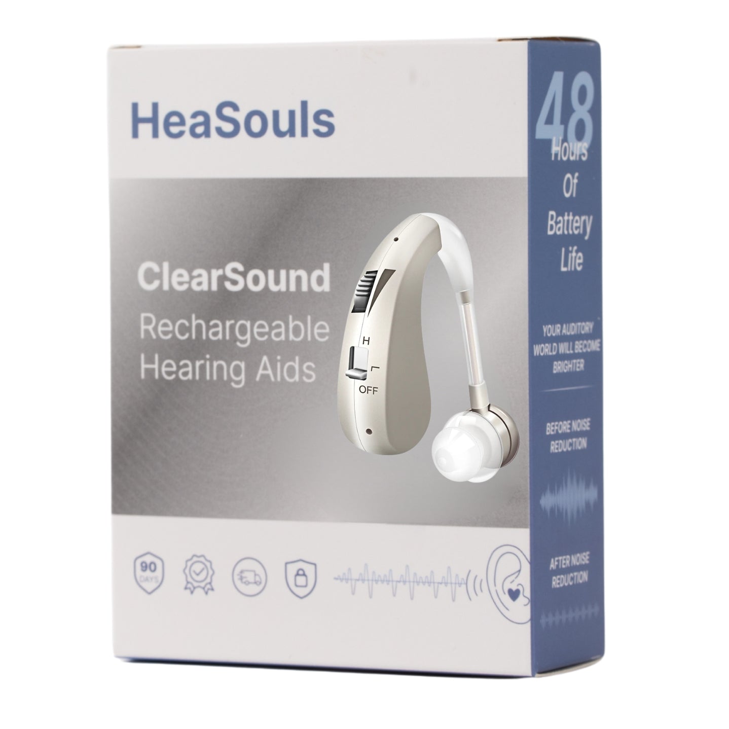 HeaSouls™️ ClearSound Rechargeable Hearing Aids (Pair Of 2)