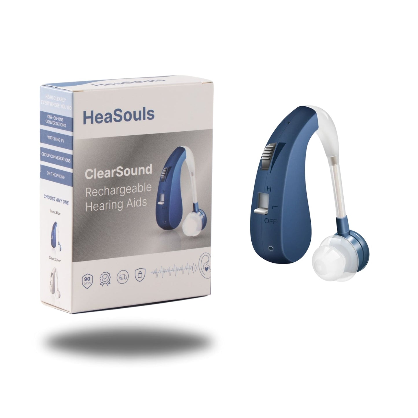 HeaSouls™️ ClearSound Rechargeable Hearing Aids (Pair Of 2)