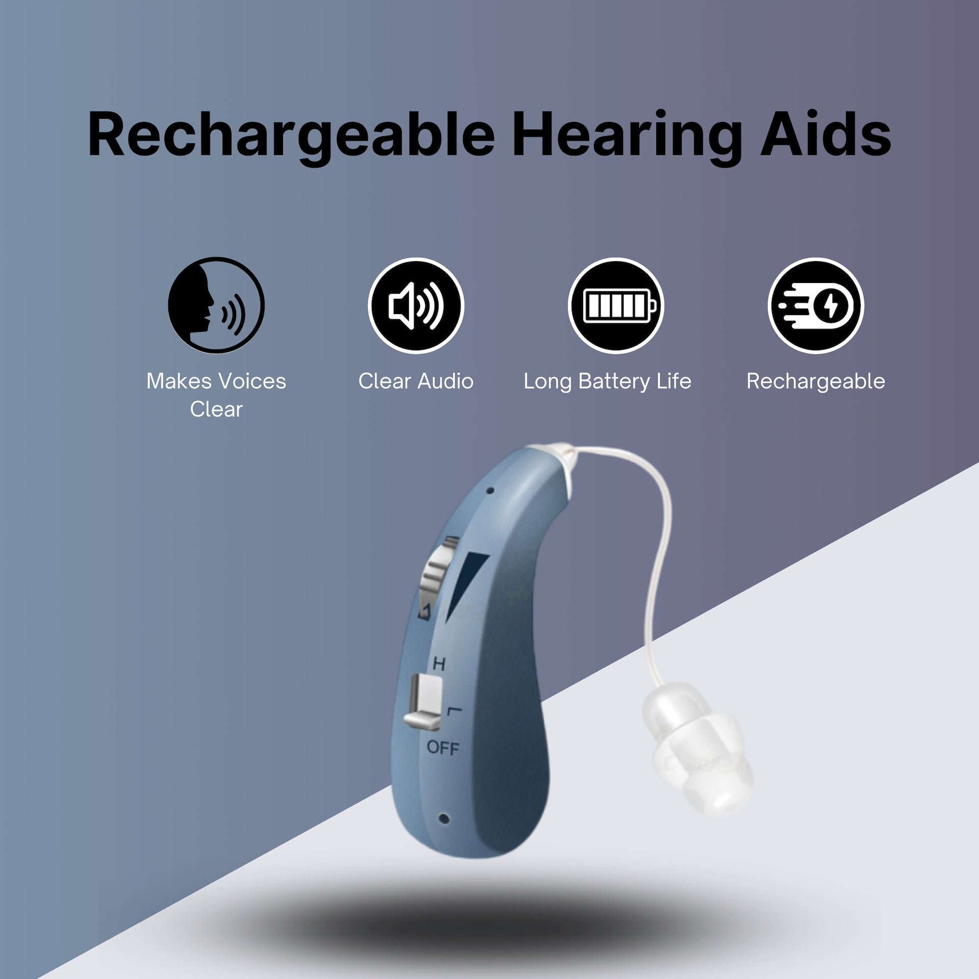 HeaSouls™️ ClearSound Rechargeable Hearing Aids (Pair Of 2) - HeaSouls