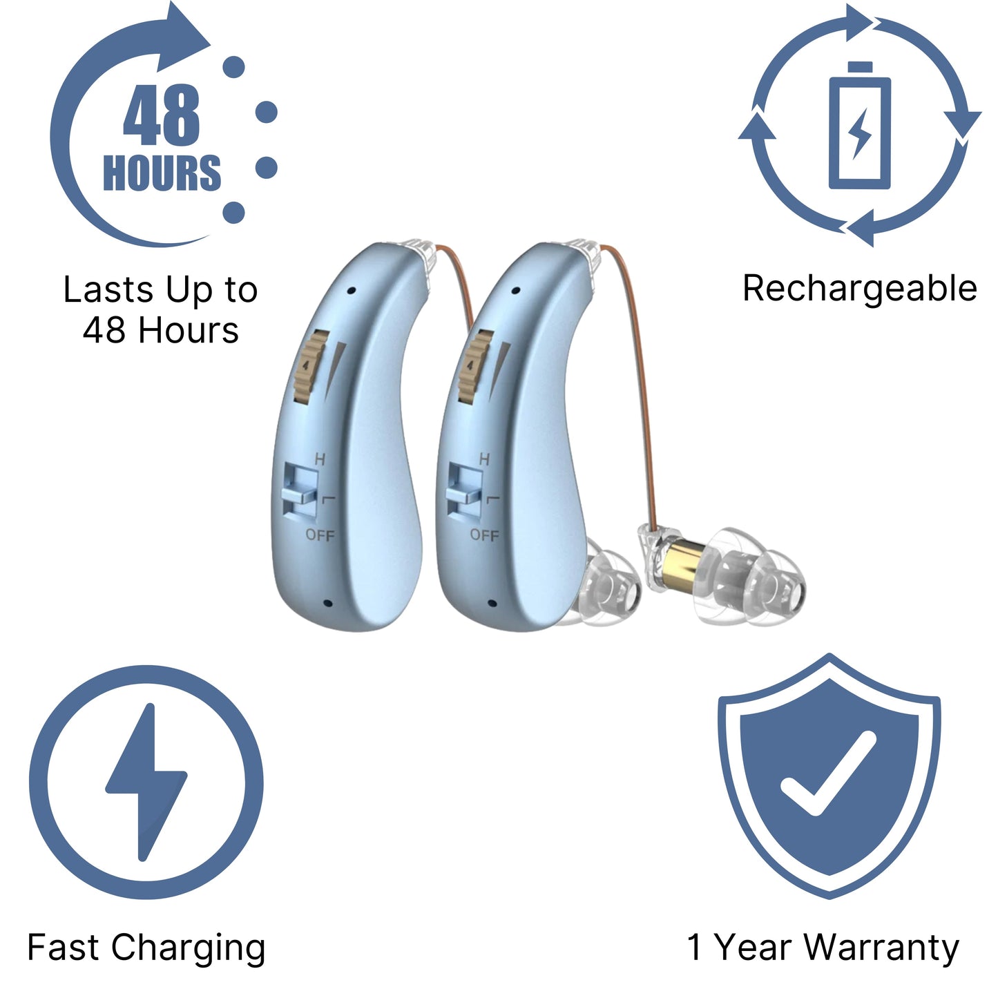 HeaSouls™️ ClearSound Hearing Aids BTE (Pair Of 2)